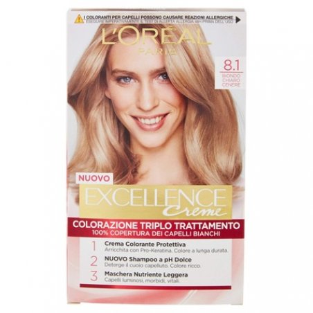 L'Oréal Paris Excellence Creme Triple Treatment Hair Color 8.1 Light Ash Blonde