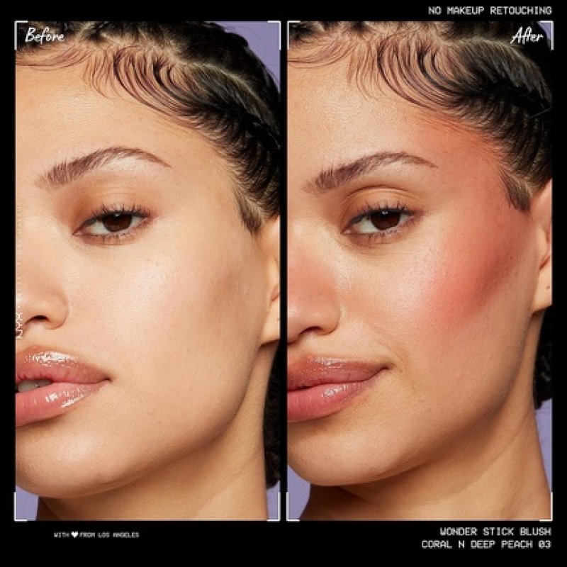 NYX Professional Makeup Blush Wonder Stick with Hyaluronic Acid Coral and Deep Peach 03