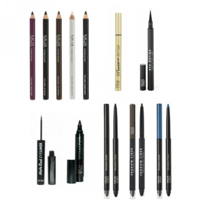 MUA Eye Liner Pen Pencil Intense Color Shadow Liner Liquid Dip Matte Options