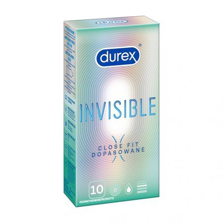Durex Invisible Condoms - Extra Thin Condoms for Intense Sensation during Intimate Play