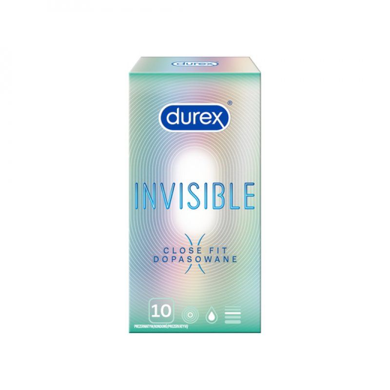 Durex Invisible Condoms - Extra Thin Condoms for Intense Sensation during Intimate Play