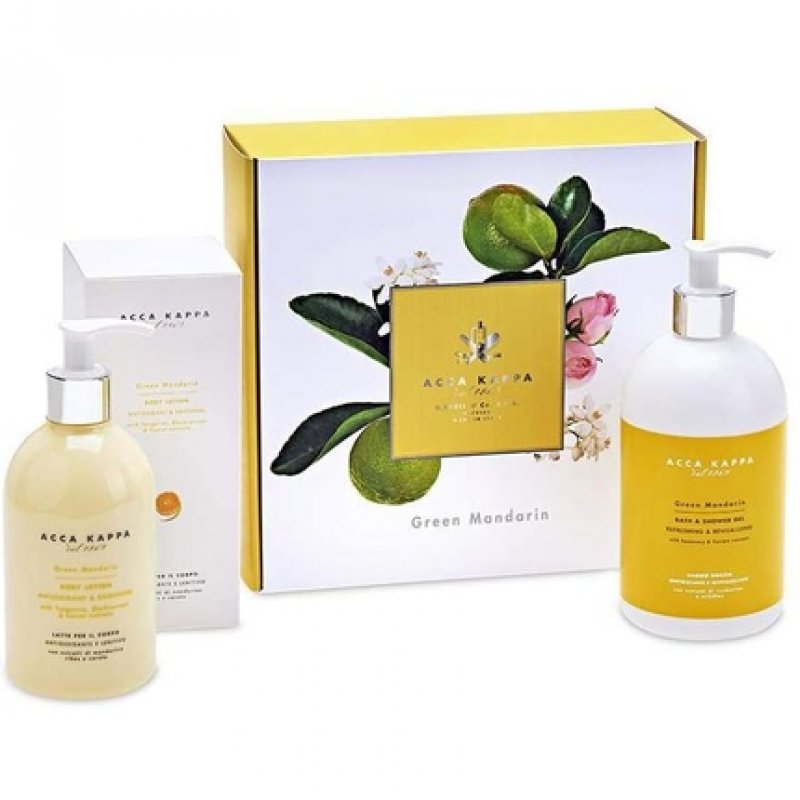 Acca Kappa Green Mandarin Shower Gel 500ml and Body Lotion 300ml Gift Set
