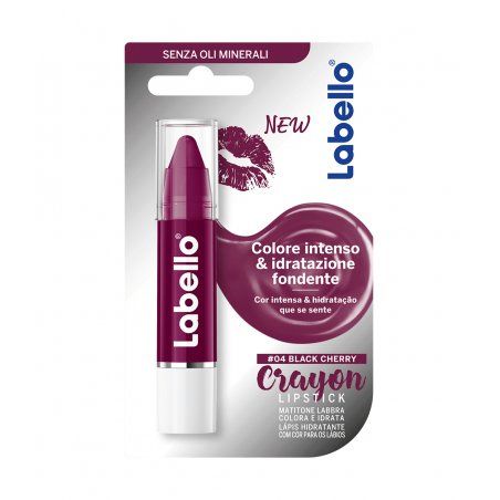 Labello Crayon Lipstick Black Cherry lip balm & scrub Women 3 g