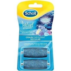 Scholl Velvet Smooth Express Pedi Crystal Diamonds Exfoliating Grain 2 Replacement Rolls 2 Count