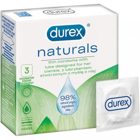 Durex Naturals Natural Latex Condoms 3 Pack