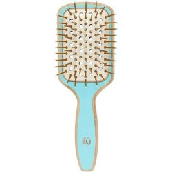 T4B ILU BambooM Detangling Eco Friendly Bamboo Hairbrush Ocean Breeze Rectangular Mini