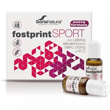 Soria Natural Fost Print Sport Dietary Supplement for Immediate Energy for Athletes 20 Vials of 15ml Each
