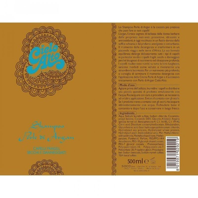 Cielo Alto Argan Pearl Shampoo 500ml
