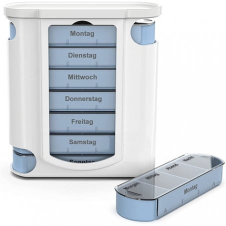 Haro for You White Pill Box with 7 Individual Pill Cases for Each Day - Easy Weekly Dosage