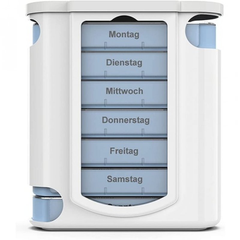 Haro for You White Pill Box with 7 Individual Pill Cases for Each Day - Easy Weekly Dosage