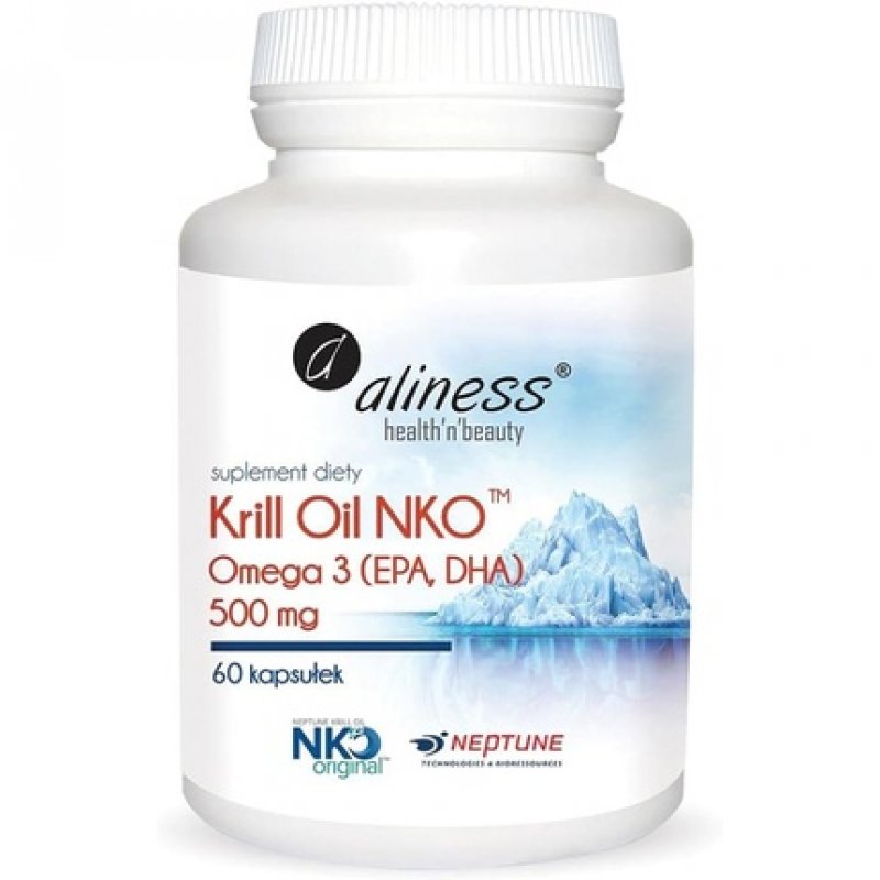Krill Oil Omega 3 NKO 500mg 60 Capsules Aliness