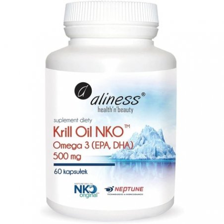 Krill Oil Omega 3 NKO 500mg 60 Capsules Aliness