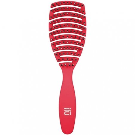 TB Tools for Beauty ILU My Happy Color Detangling Hairbrush for Wet and Dry Hair Red