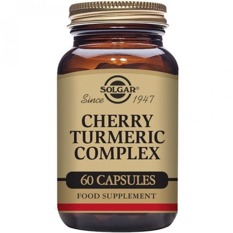 Solgar Cherry Turmeric Complex Vegetable Capsules - Antioxidant and Anti-Inflammatory Properties - For Daily Wellbeing