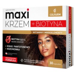 Maxi Krzem 30 Capsules - Skin Hair Nails Silicon Biotin Zinc Vitamins