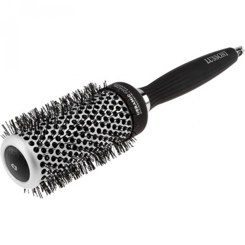 T4B LUSSONI Professional Antistatic Styling Brush with Textured Bristles Black 43mm