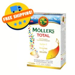 Mollers Total Omega-3, Vitamins, Minerals 28 Capsules and 28 Tablets