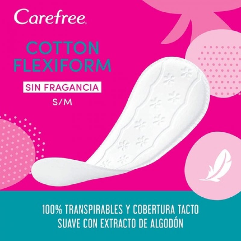 Carefree Cotton Extract Breathable Pantyliners