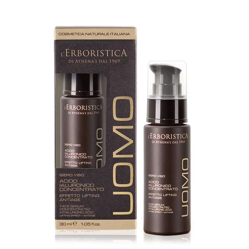 L'ERBORISTICA UOMO Anti-Aging Face Serum for Men 30ml with Hyaluronic Acid