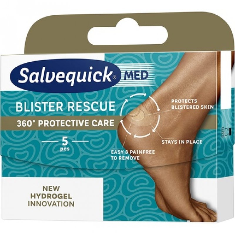 Salvequick Blister Rescue 5 Hydrogel Wound Pads for Foot Blisters