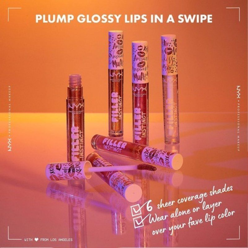 NYX Professional Makeup Filler Instinct Plumping Lip Polish Lip Plumper Gloss - Bronze Gold