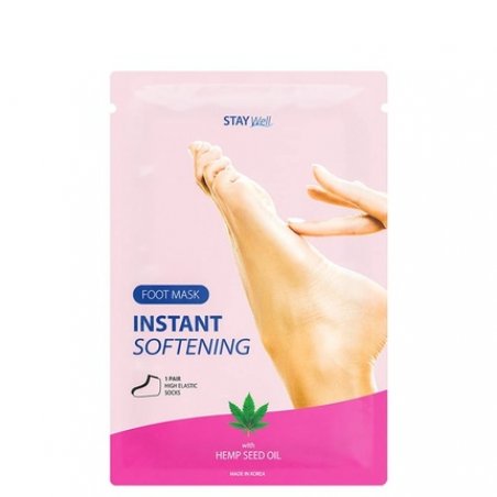 Stay Well Hemp Seed Oil Softening Foot Mask Unisex Fabric Smoothing Socks 1 Pair