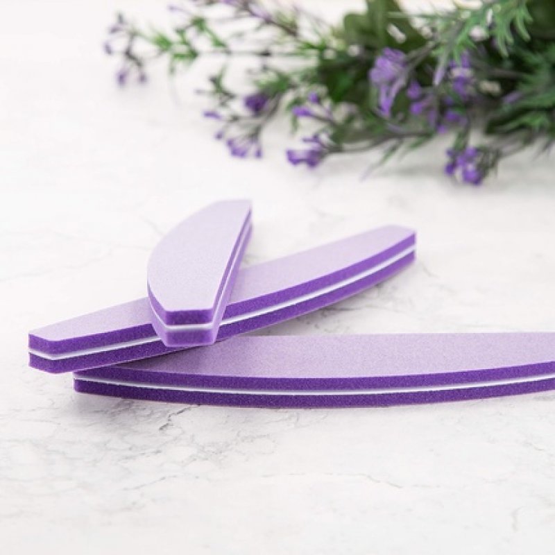 T4B MIMO 2-Sided Boat Shaped Nail File 100/180 - Violet