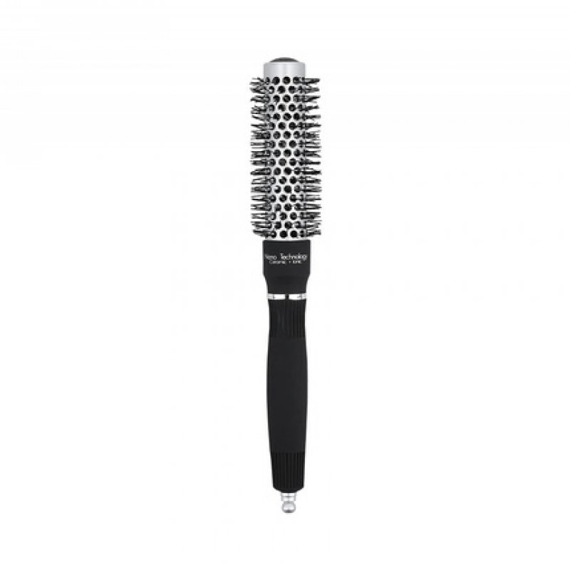 T4B LUSSONI Simple Care Styling Hairbrush with Removable Sectioning Tip and Ceramic Coating 25mm