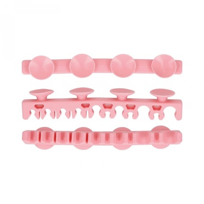 T4B MIMO Makeup Brush Drying Stand Silicone with Suction Cups for Smooth Surfaces - Practical and Durable Light Pink