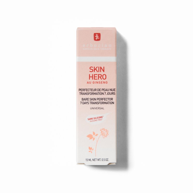 Erborian Skin Hero with White Ginseng 7 Day Nude Skin Perfecting Untinted Face Care with Hyaluronic Acid 15ml