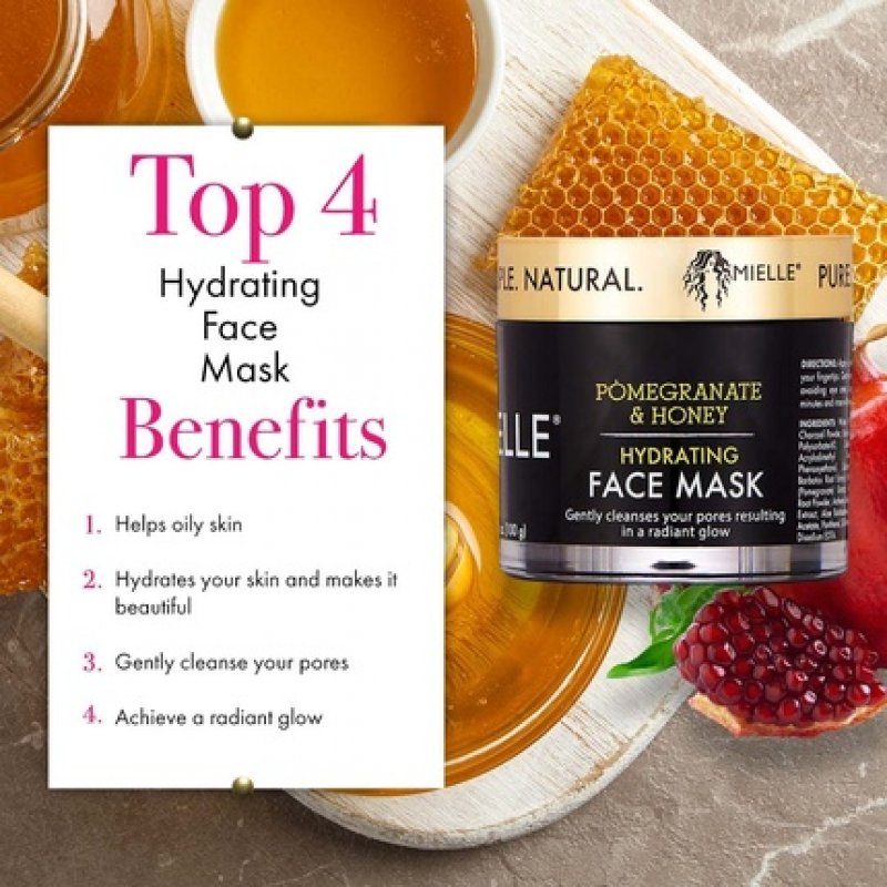 Mielle Organics Pomegranate & Honey Hydrating Face Mask 3.5 Ounce