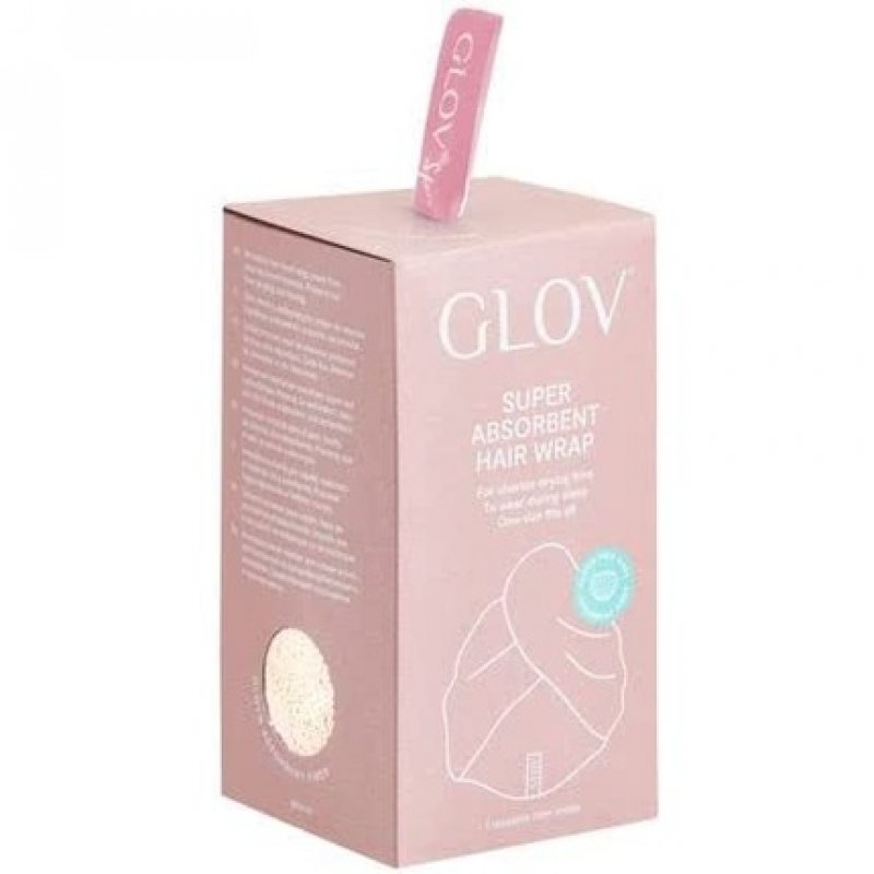 GLOV Hair Turban Towel for All Hair Types Reusable Double-Layered Vegan Satin and Microfiber - Champagne