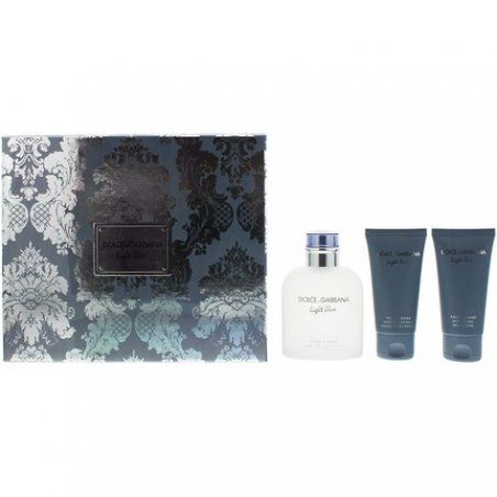 Dolce & Gabbana Light Blue Pour Homme Gift Set 125ml Eau De Toilette 50ml Aftershave Balm 50ml Shower Gel