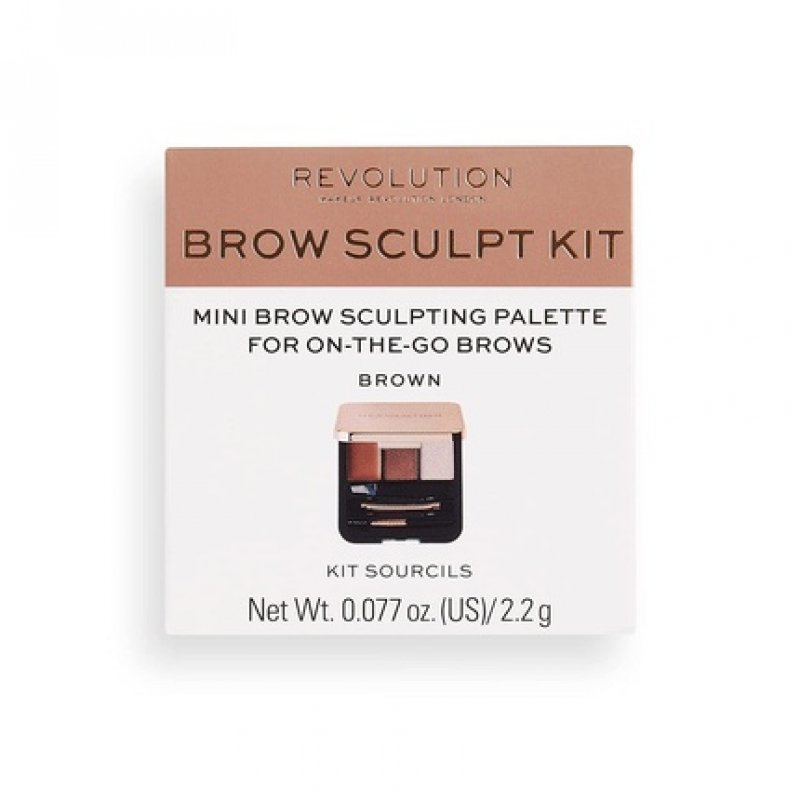 Makeup Revolution Brow Sculpt Kit Brown 2.2g