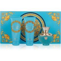 Versace Dylan Turquoise Femme Set: Eau de Toilette Spray 100ml, Shower Gel 100ml & Body Lotion 100ml