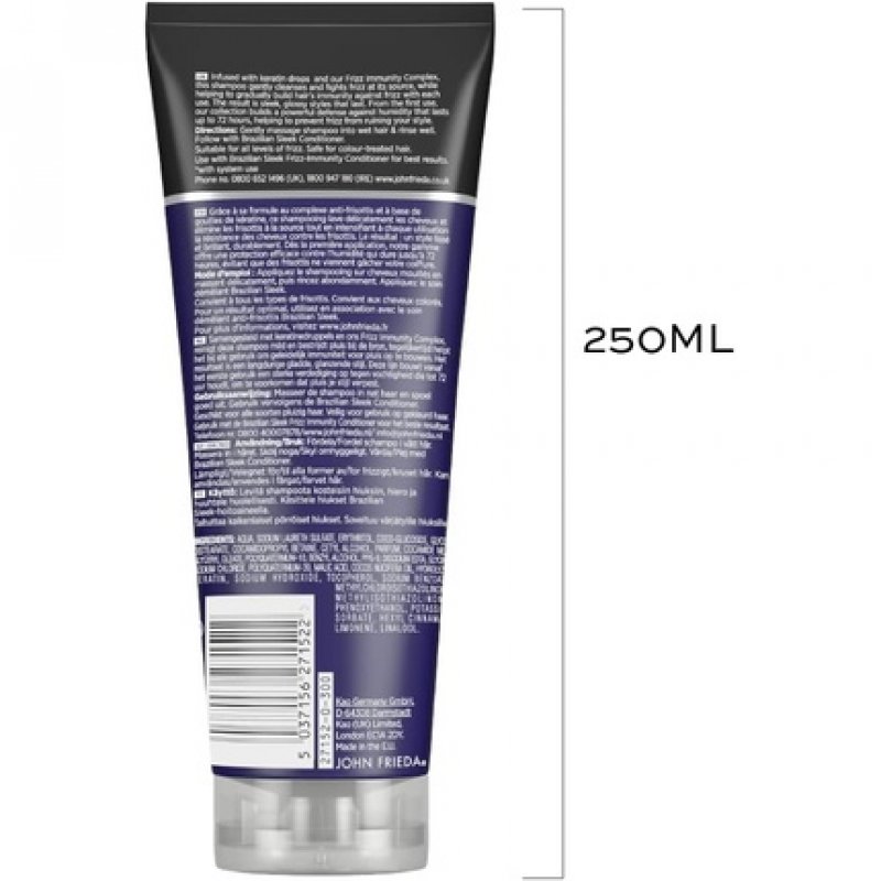 John Frieda Frizz Ease Brazilian Sleek Frizz Immunity Conditioner 250ml