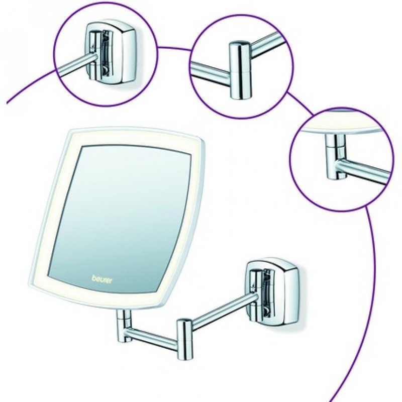 Beurer BS 89 LED Cosmetic Mirror Wall Mounted with 5x Magnification