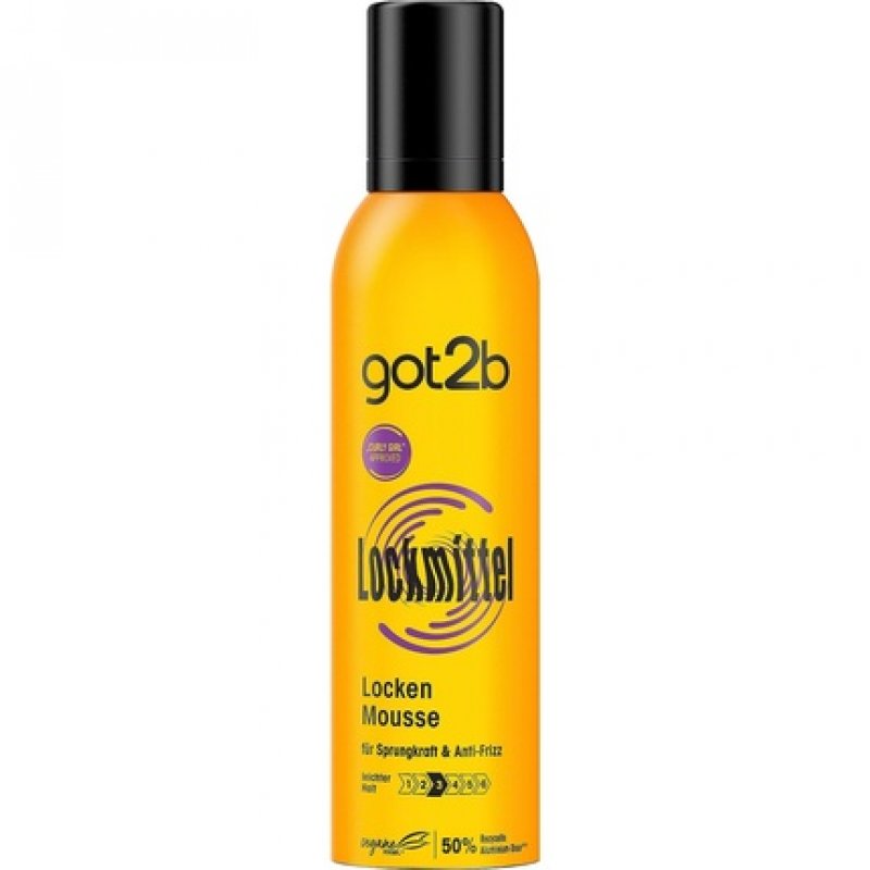 got2b Lockmittel Schaumfestiger 250ml Curl Mousse with Hold 3 for Defined Curls and Bounce, Tames Flyaways with