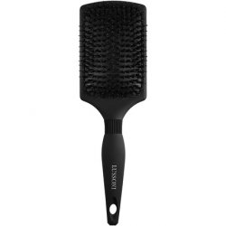 T4B LUSSONI Care&Style Paddle Hairbrush with Natural Wild Boar Bristles for Wet and Dry Hair - Black