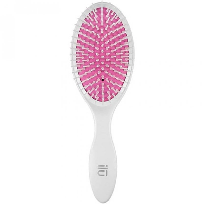 TB Tools for Beauty ILU Easy Detangling Hairbrush for All Hair Types with Vegan Bristles Soft Cushion and Pins Oval
