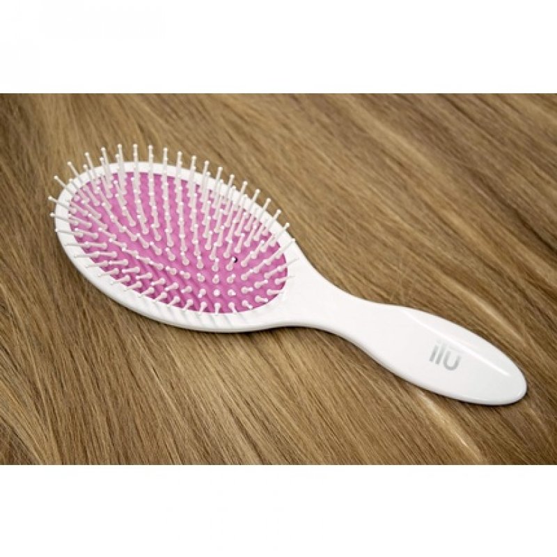 TB Tools for Beauty ILU Easy Detangling Hairbrush for All Hair Types with Vegan Bristles Soft Cushion and Pins Oval