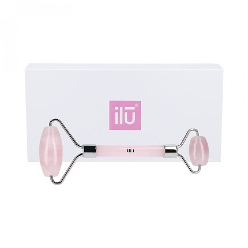 T4B ilu Rose Quartz Roller for Improving and Cleansing Skin, Reducing Appearance of Wrinkles and Improving Circulation