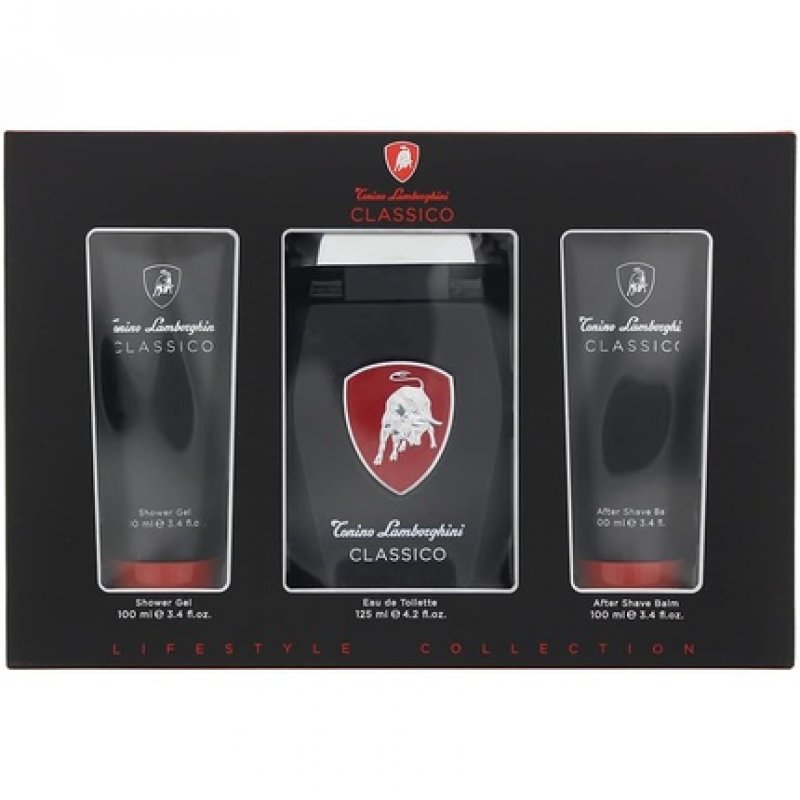 Tonino Lamborghini Classico 3 Piece Gift Set: Eau De Toilette 125ml, Shower Gel 100ml, Aftershave Balm 100ml