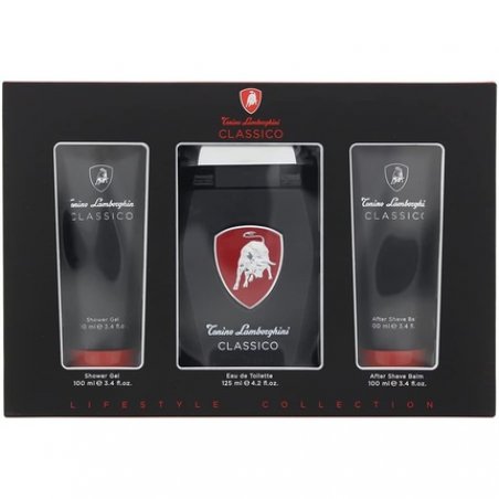 Tonino Lamborghini Classico 3 Piece Gift Set: Eau De Toilette 125ml, Shower Gel 100ml, Aftershave Balm 100ml