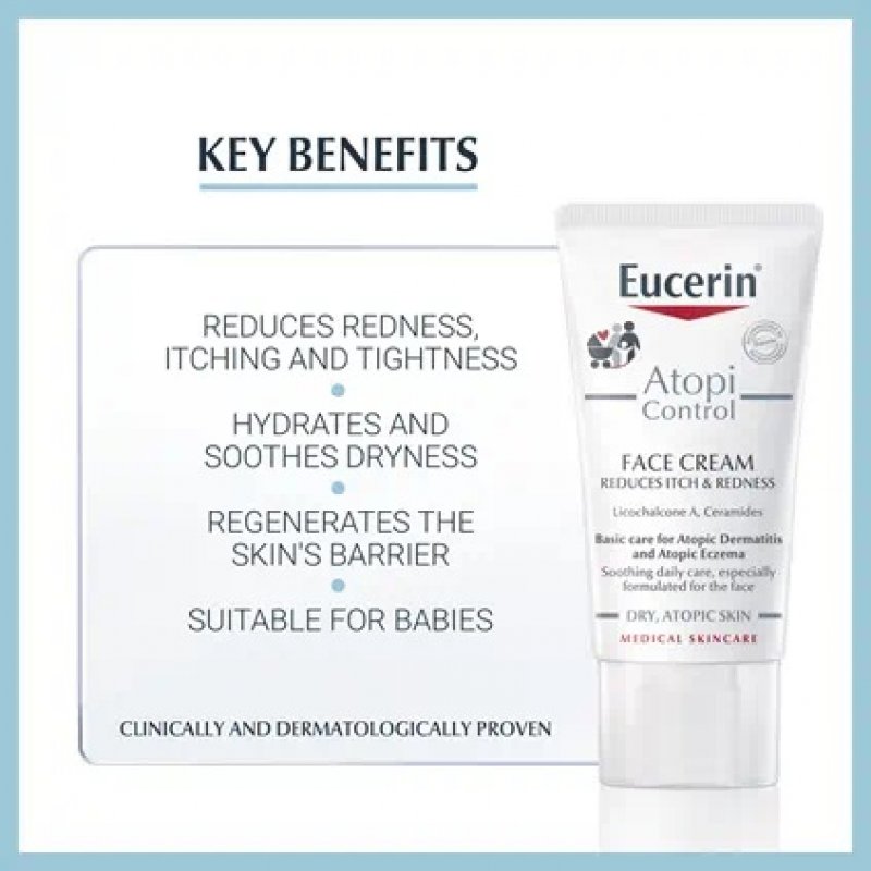 Eucerin AtopiControl Crème Visage Calmante