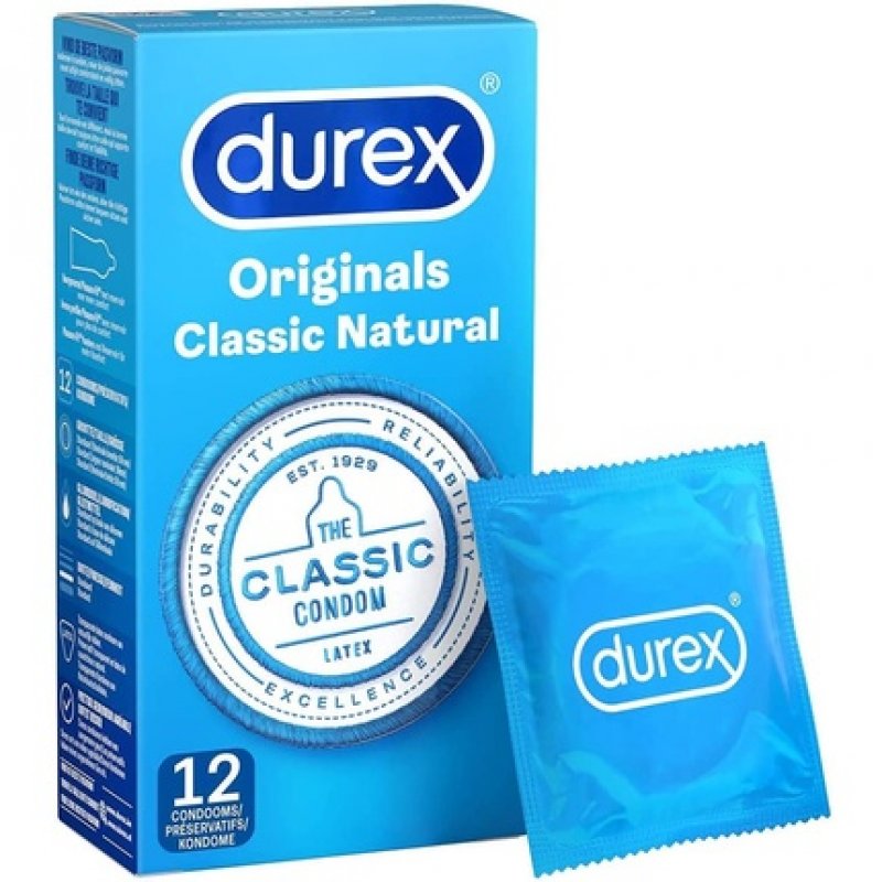 Durex Classic Natural Condoms - Pack of 12