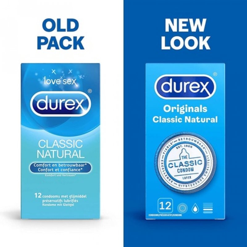 Durex Classic Natural Condoms - Pack of 12