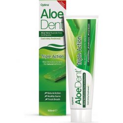 Aloe Dent Triple Action Aloe Vera Toothpaste Fluoride Free with CoQ10 100ml