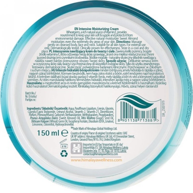 Himalaya Intensive Moisturizing Cream 150ml