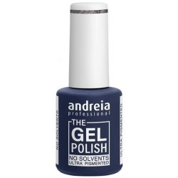 Andreia Professional The Gel Polish Odorless and Solvent-Free Gel Nail Polish Color G39 Metallic Silver - Shades of Gray